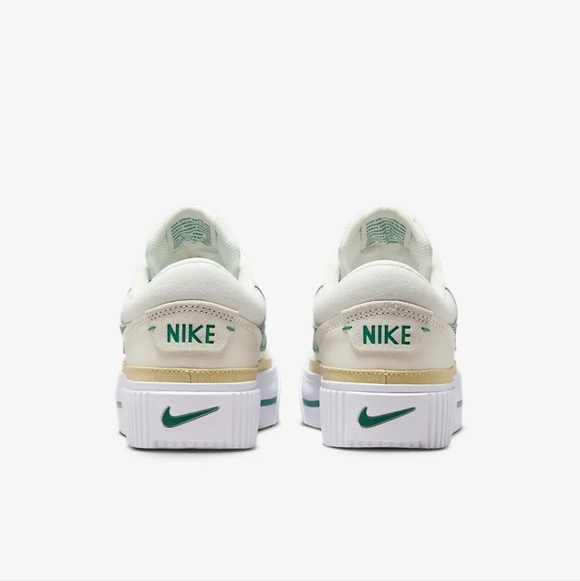 Women's Bling Nike Court Legacy Lift Green Sneakers made with Crystals Custom - Picture 2 of 6